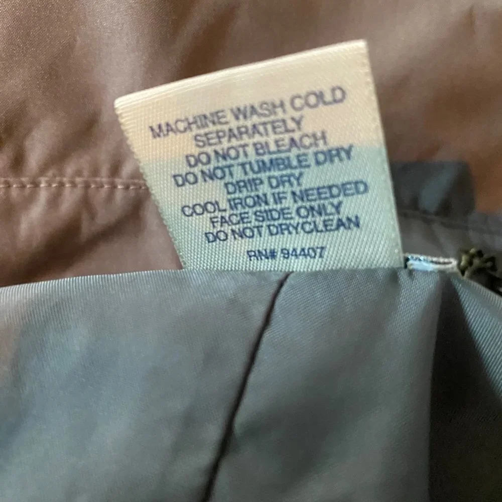 TravelSmith Long Gray Raincoat Mens Regular Large